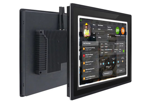 オールインワン産業用容量タッチ画面 パネル PC 15インチ IP65 壁掛けサポート Android Linux Ubuntu